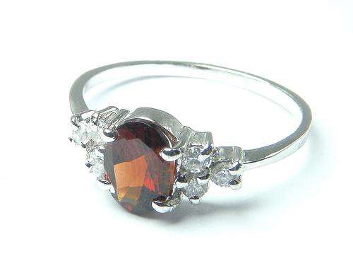 925 Sterling Silver A-grade natural Garnet